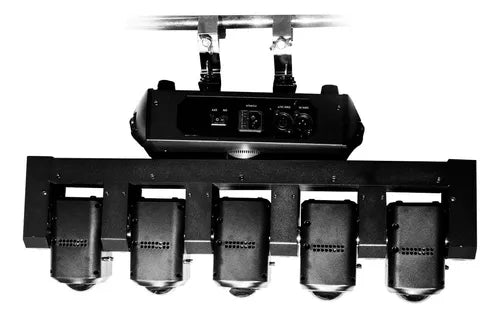 Moving Led 5 Head Rgbw Âmbar Strobo Multi Direcional