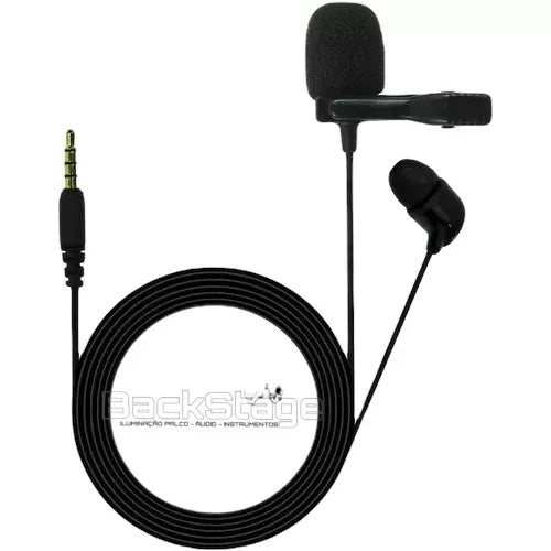 Microfone De Lapela Jbl Com Fone De Ouvido Cslm20