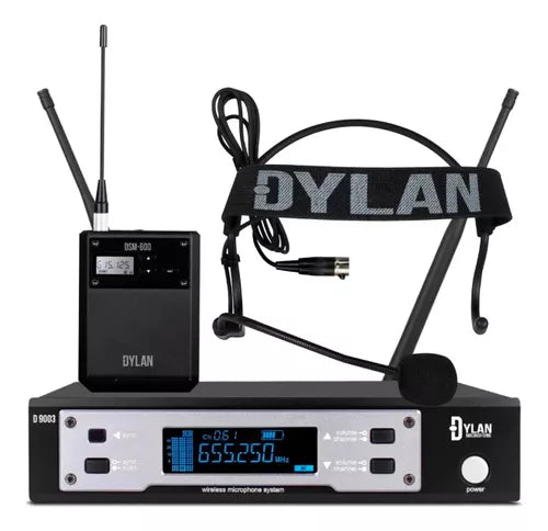Microfone Headset Sem Fio Dylan D-9003 S 100 Canais