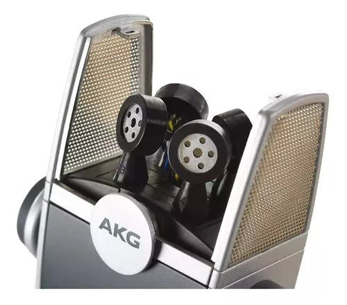 Microfone Akg Lyra Condensador Estéreo Cor Azul/prateado