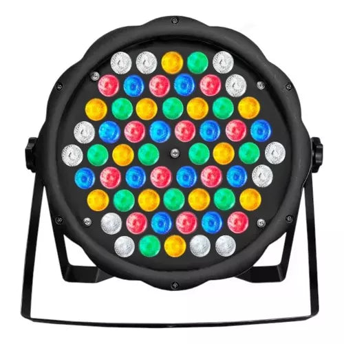 Canhão Refletor Led Par 64 Slim Rgbwa 60 Led 5w Ambar
