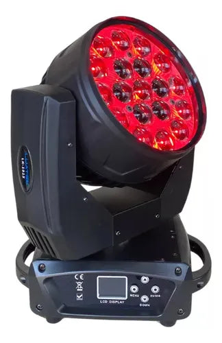 4 Aura Effect Moving Wash Beam Led Zoom 19x15w Rgb + Case