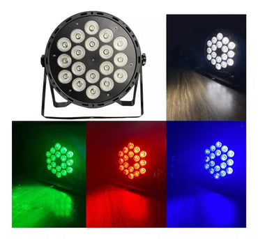 Canhao Refletor Par 18 Leds Rgbw 12w Quadriled Dmx