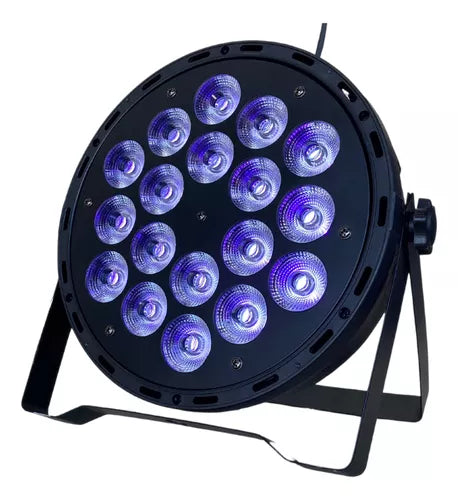 Canhão Refletor Slim 18 Leds 18w Cree Rgbwa + Uv
