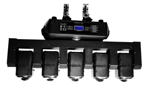 Moving Led 5 Head Rgbw Âmbar Strobo Multi Direcional