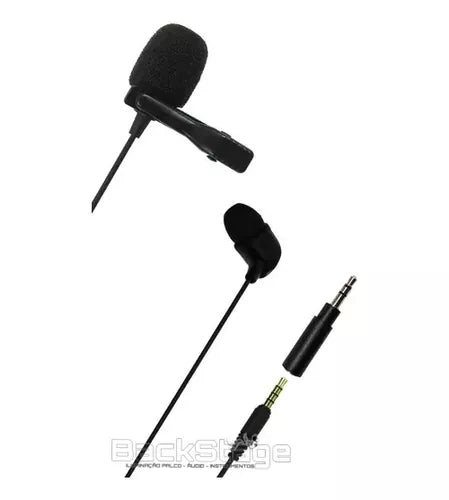 Microfone De Lapela Jbl Com Fone De Ouvido Cslm20
