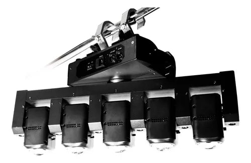 Moving Led 5 Head Rgbw Âmbar Strobo Multi Direcional