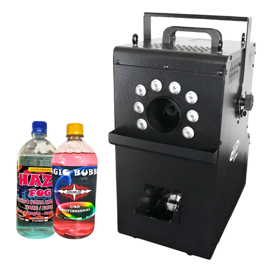 Máquina de Bolha e Fumaça 1 Saída com LEDs – 220V + Brindes
