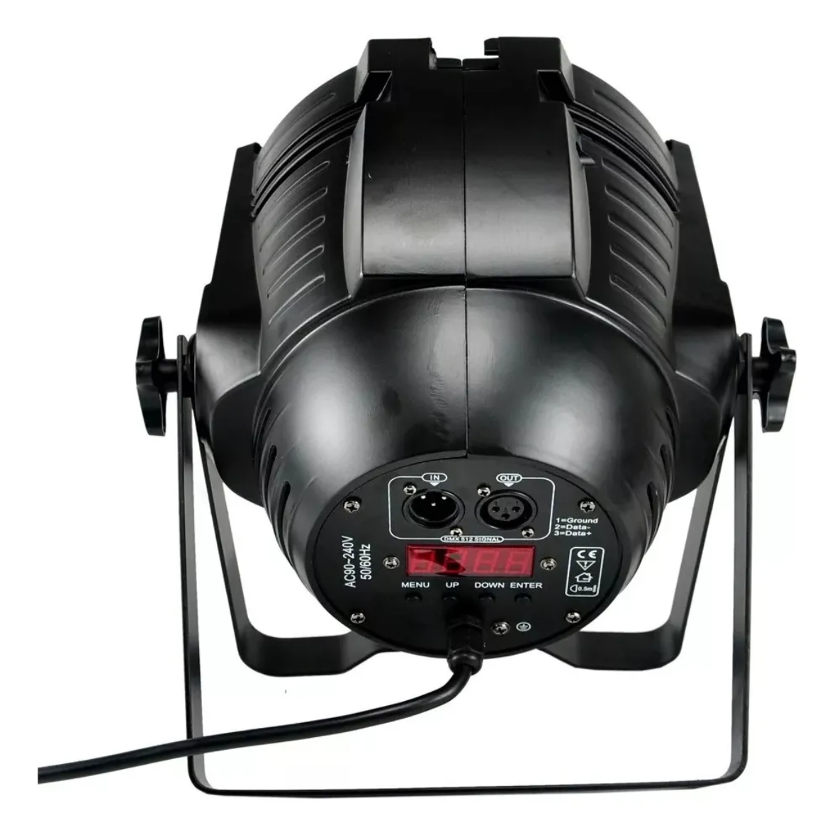 Canhão PAR LED Fresnel 200W DMX com Barndoor – Branco Frio e Quente (Bivolt)
