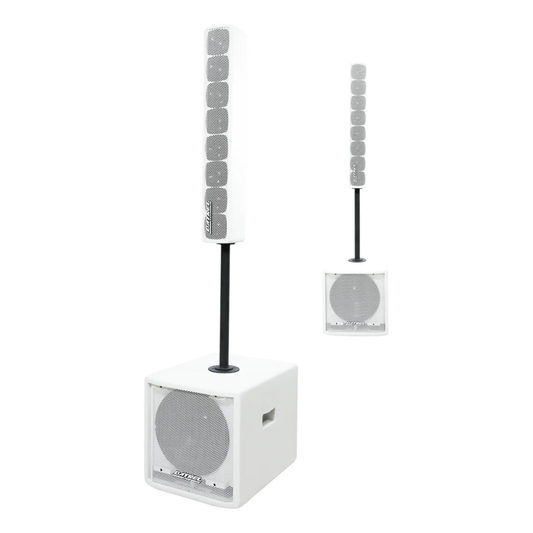 Sistema de Som Sub Ativo 12” Datrel 500W Vertical Line – Branco (127/220V)