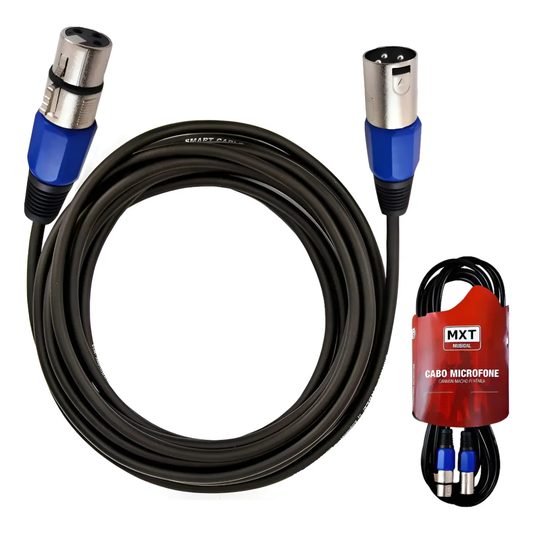 Cabo DMX / Microfone XLR Balanceado Canon Macho x Fêmea – 2 Metros