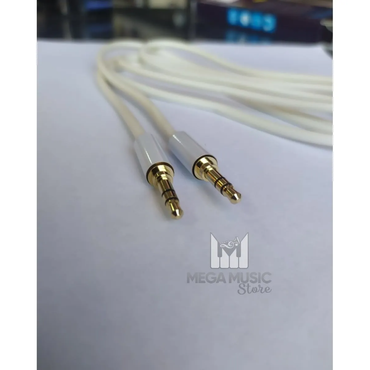 Cabo de Áudio P2 + P2 Pro Series 1,2m Branco – Som Estéreo