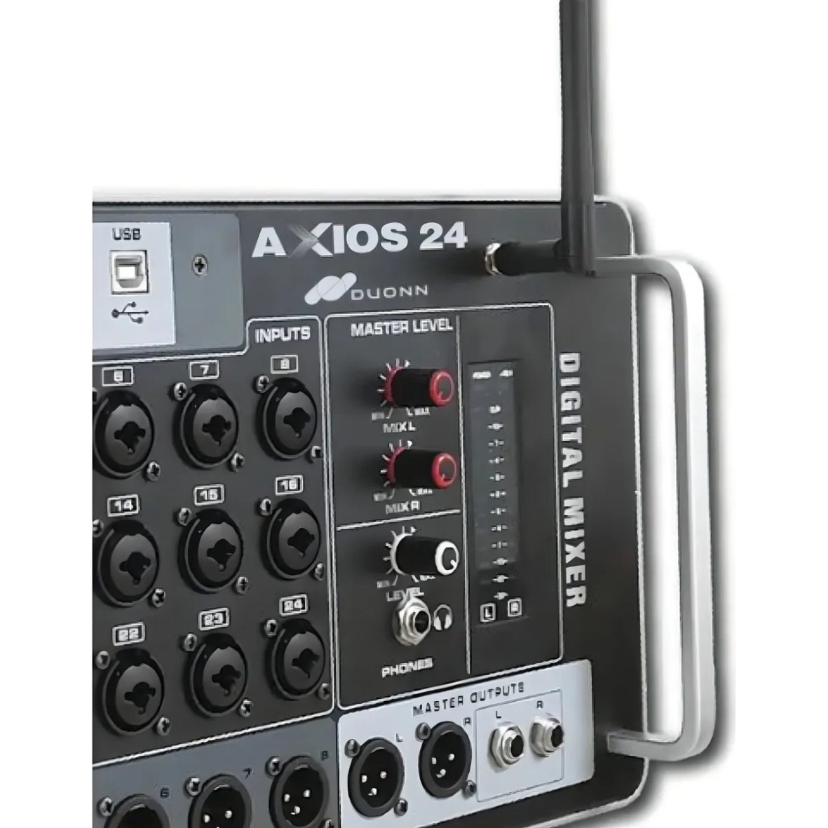 Mesa de Som Digital Duonn Axios 24 Canais com 8 Auxiliares – Bivolt