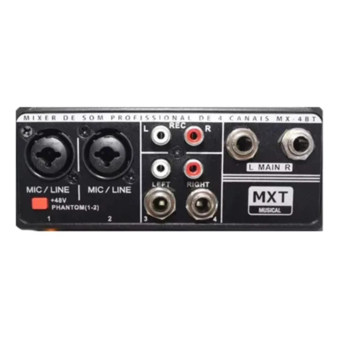 Mesa de Som MXT MX-A4BT Mixer de Áudio com Bluetooth – Bivolt