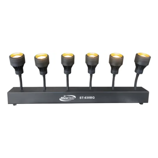Kit 6 Vara Pim Bim Beam 6x10W Branco Quente Showtech ST-630BQ c/ Foco DMX Bivolt