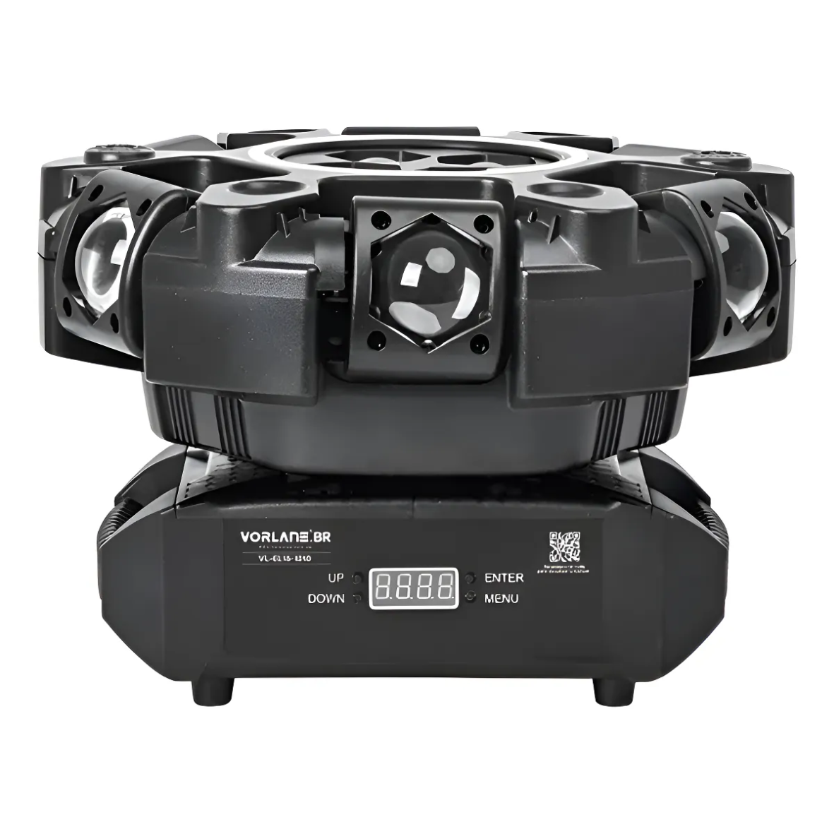 Moving Head 180W RGBW 10x10W + Laser RGB + Strobo DMX com Borda LED – Bivolt 127/220V