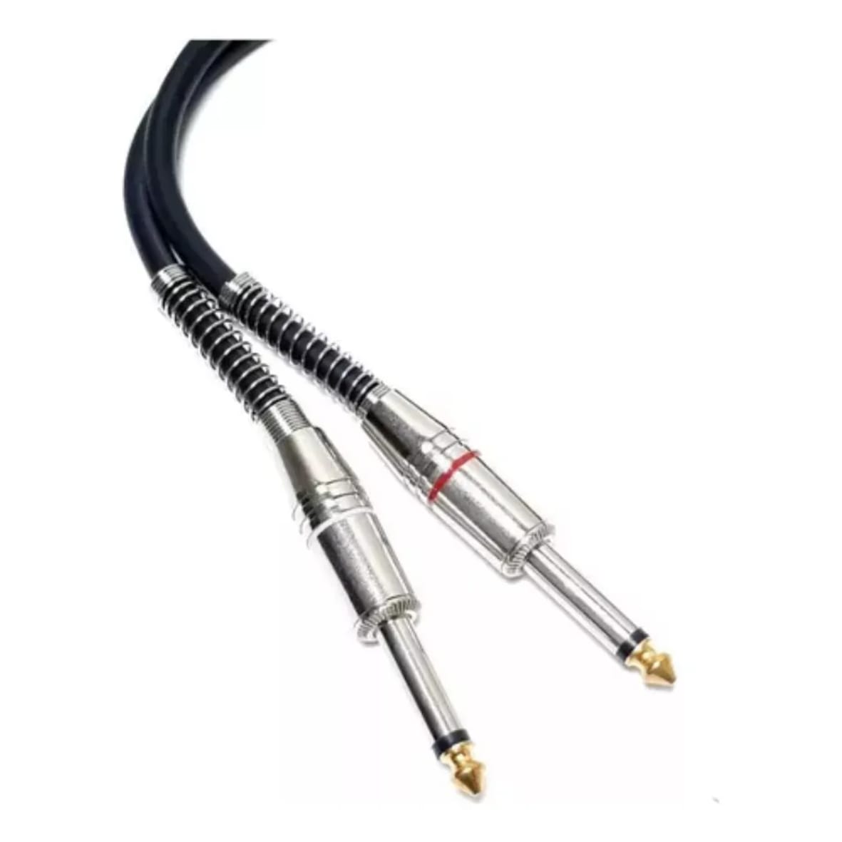 Cabo de Áudio Mono 2x P10 x 2x P10 MXT 1,8m Preto – OD 6.0mm