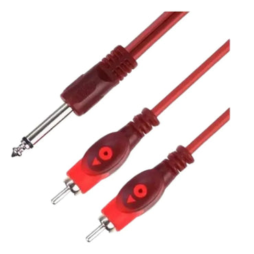 Cabo Áudio 2 RCA + 1 P10 Mono Profissional 1,8m – MXT
