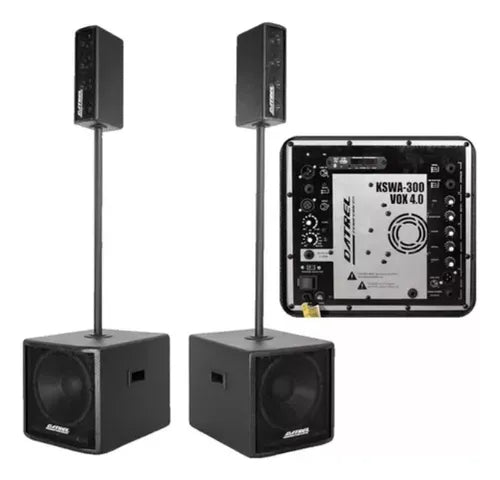 Sistema P.a Datrel Vertical Line Vox 4x4 Subwoofer 600wrms