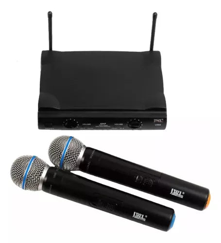 Microfone Sem Fio Jwl U-585 Duplo Uhf Profissional + Maleta