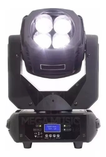 Moving Led Beam 100w Caleidoscópio 4x25w Quadriled Disco Cor