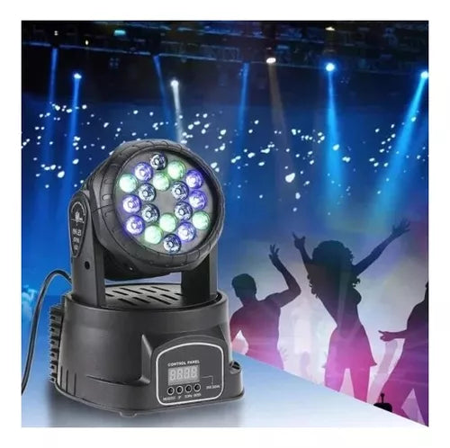 Mini Moving Head Wash 18 Quadrileds Rgbw Iluminação Dj