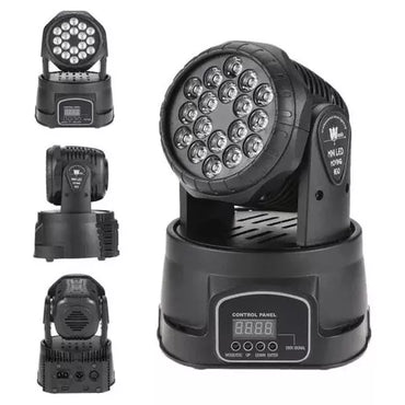 Mini Moving Head Wash 18 Quadrileds Rgbw Iluminação Dj