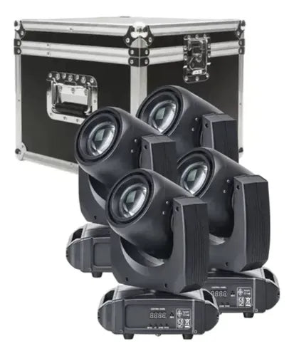 4 Moving Head Beam 120w Rgbw C/prisma Dj Iluminação + Case