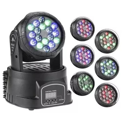 Mini Moving Head Wash 18 Quadrileds Rgbw Iluminação Dj