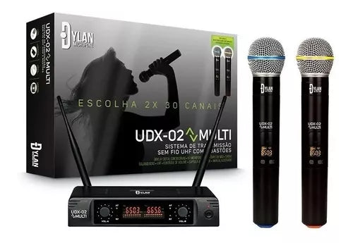 Microfone Profissional Sem Fio Digital Original Dylan Udx-02