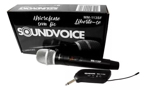 Microfone Sem Fio Soundvoice Digital Mm113sf De Mão