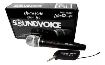Microfone Sem Fio Soundvoice Digital Mm113sf De Mão