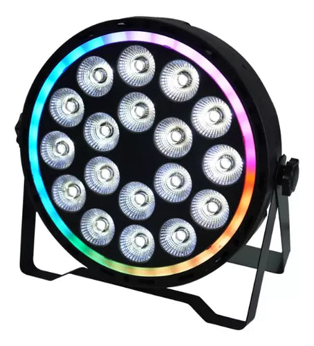 Canhão Rgbw 18 Leds 12w Com  Borda Led