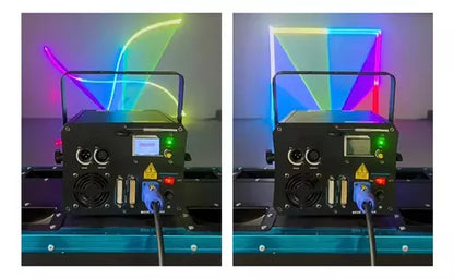 Laser Show Projetor Desenho Holográfico 5000mw Rgb Dmx Ilda