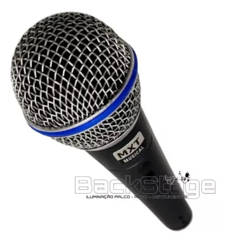 Microfone Dinâmico Pro Com Capa E Cabo 4,5m - Btm-58a - Mxt