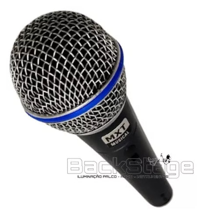 Microfone Dinâmico Pro Com Capa E Cabo 4,5m - Btm-58a - Mxt