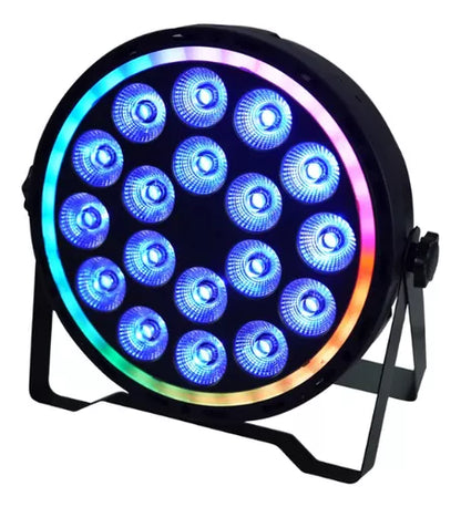 Canhão Rgbw 18 Leds 12w Com  Borda Led