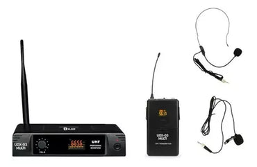 Microfone Headset Lapela Sem Fio Uhf Dylan Trasmissor Udx-03