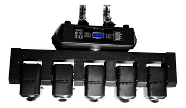 Moving Led 5 Head Rgbw Âmbar Strobo Multi Direcional