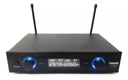 Microfone Duplo S/ Fio Profissional Uhf Digital 60m Wireless
