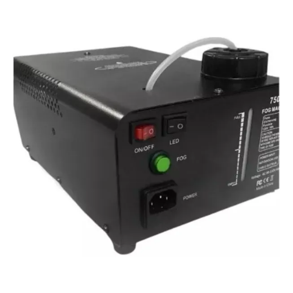 Máquina de Fumaça 750W RGB 9 LEDs com Strobo – Bivolt (110V/127V) Preta