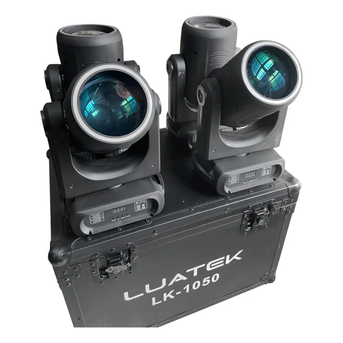 Kit 4 Moving Head Beam 150W RGBW com Borda LED + Case Profissional