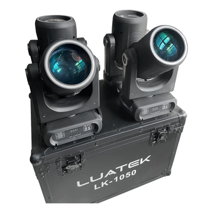 Kit 4 Moving Head Beam 150W RGBW com Borda LED + Case Profissional