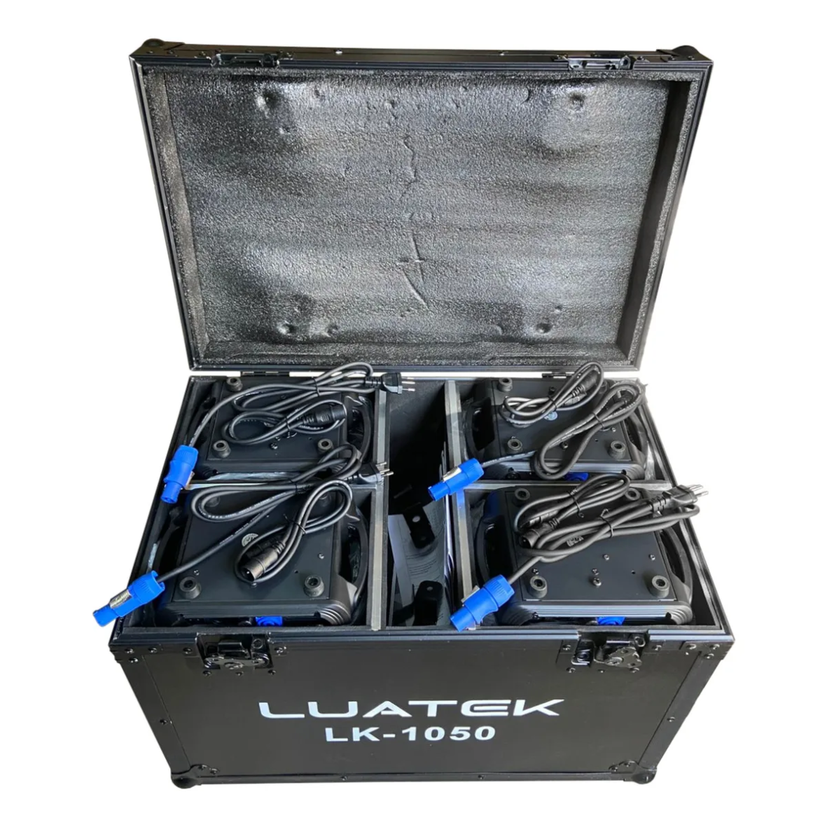Kit 4 Moving Head Beam 150W RGBW com Borda LED + Case Profissional