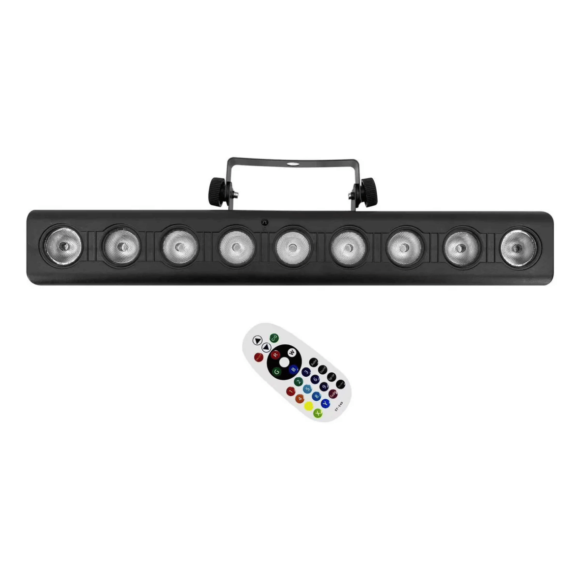 Ribalta Pixel LED 9 LEDs RGBWA 5 em 1 DMX com Controle Remoto – Bivolt