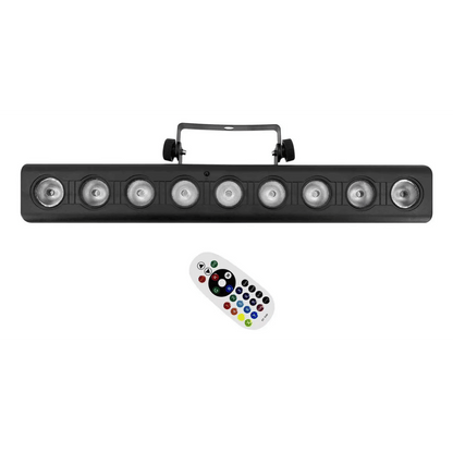 Ribalta Pixel LED 9 LEDs RGBWA 5 em 1 DMX com Controle Remoto – Bivolt