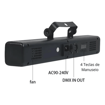Ribalta Pixel LED 9 LEDs RGBWA 5 em 1 DMX com Controle Remoto – Bivolt
