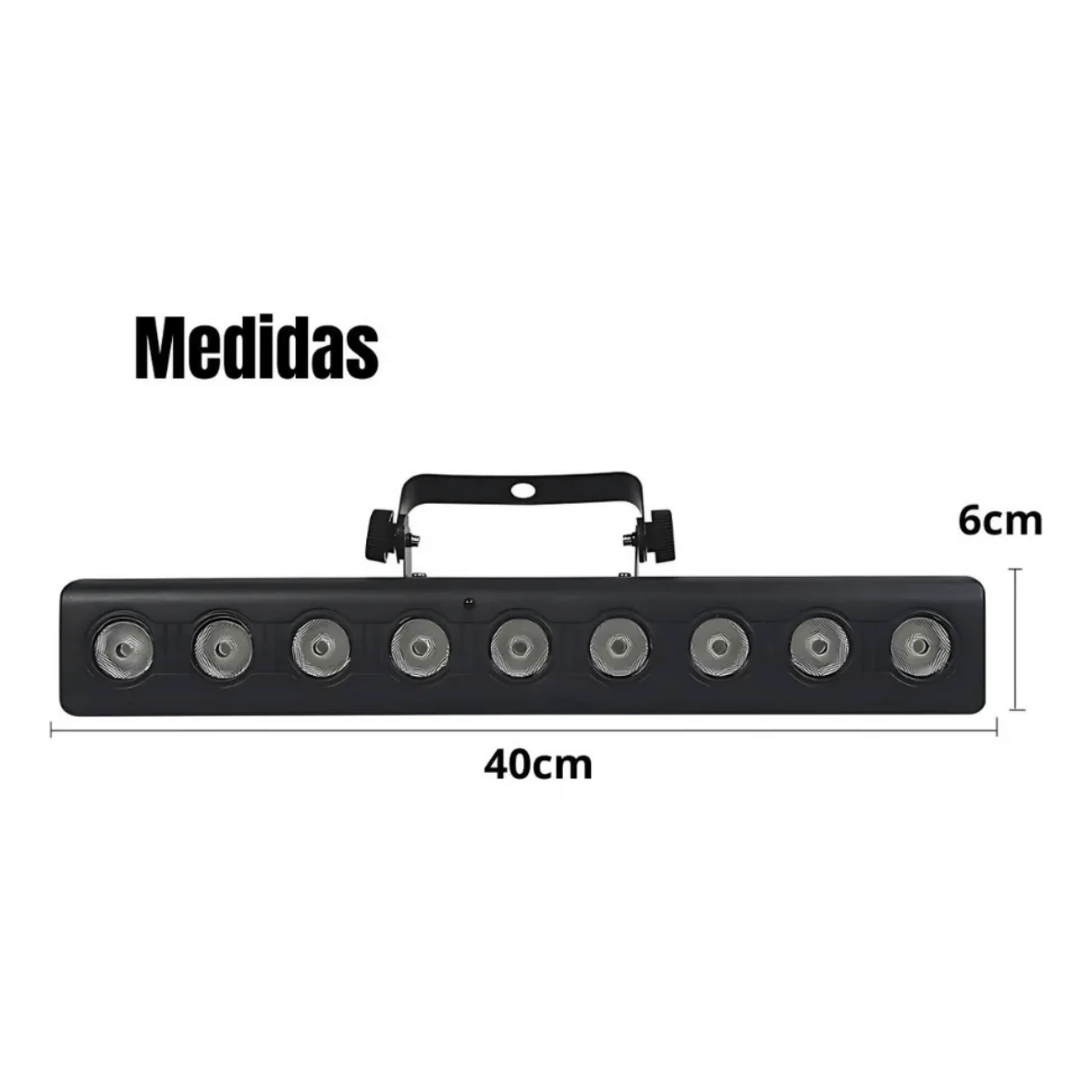 Ribalta Pixel LED 9 LEDs RGBWA 5 em 1 DMX com Controle Remoto – Bivolt