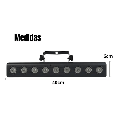 Ribalta Pixel LED 9 LEDs RGBWA 5 em 1 DMX com Controle Remoto – Bivolt