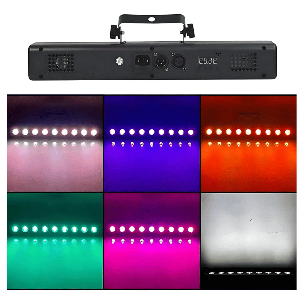 Ribalta Pixel LED 9 LEDs RGBWA 5 em 1 DMX com Controle Remoto – Bivolt
